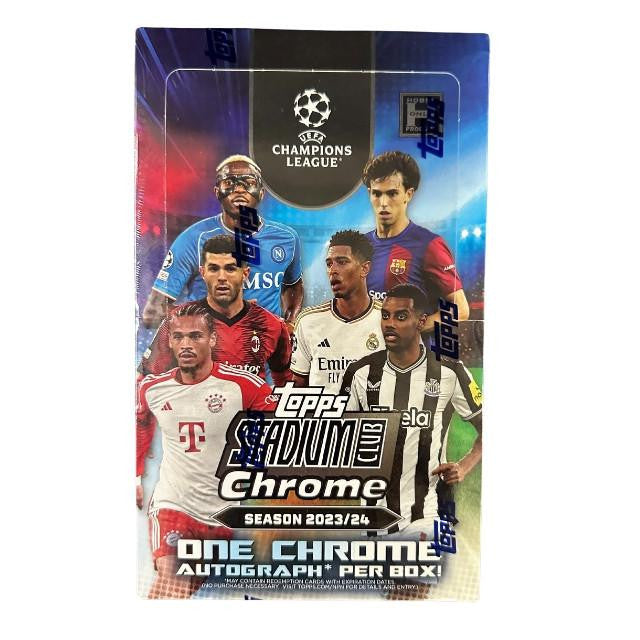 2023/24 Topps Stadium Club Chrome UEFA Club Competitions Soccer Hobby Box