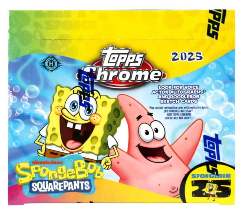 2025 Topps Chrome SpongeBob SquarePants 25th Anniversary Hobby Box