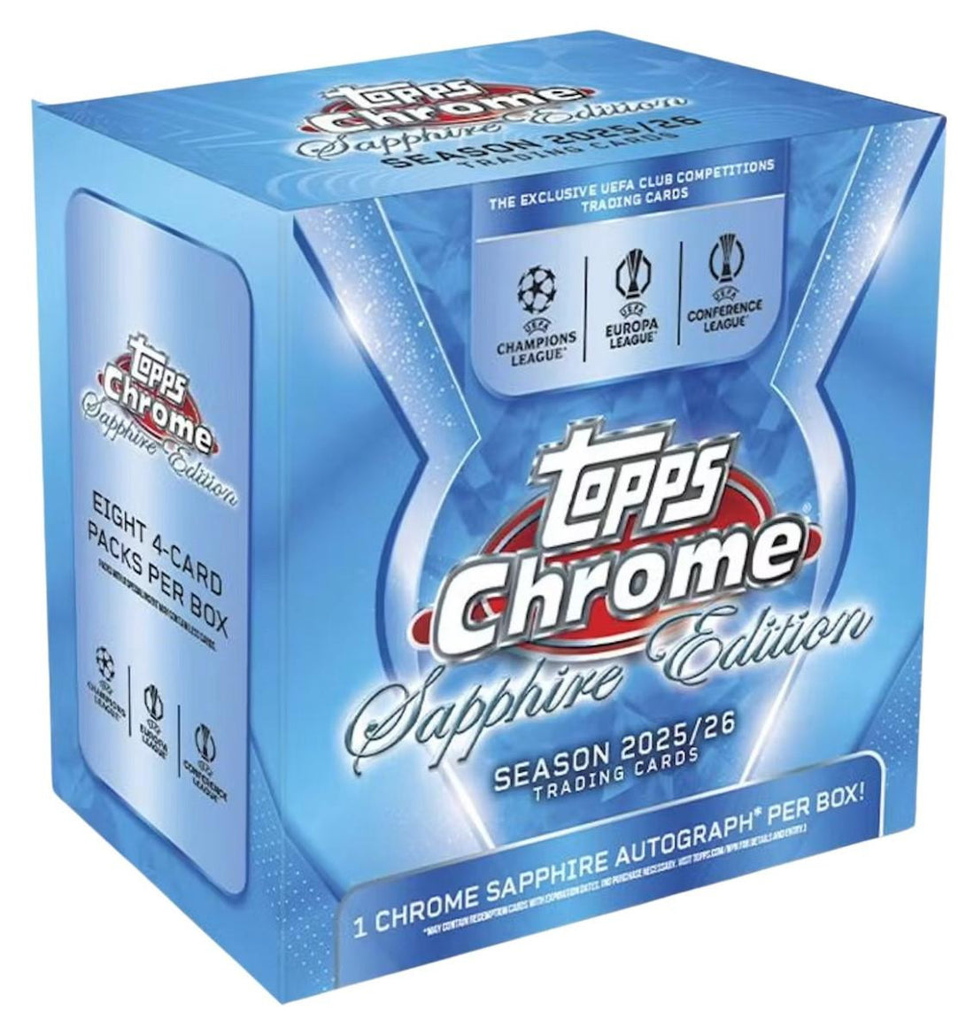 2025/26 Topps Chrome UEFA Club Competitions Soccer Sapphire Edition Box