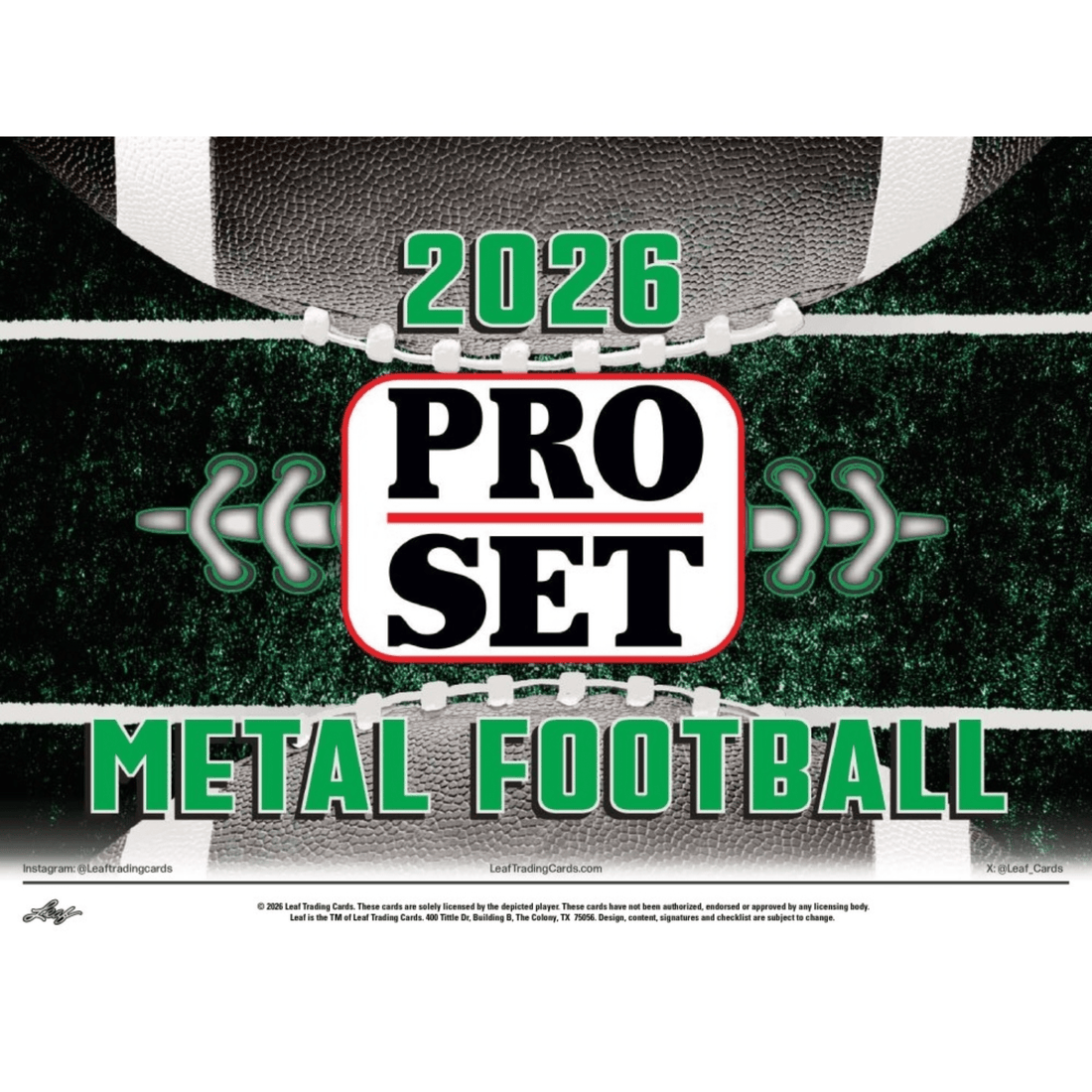 2026 Leaf Pro Set Metal Football Hobby Box