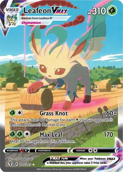 Leafeon VMAX 205/203 - Evolving Skies - Holofoil