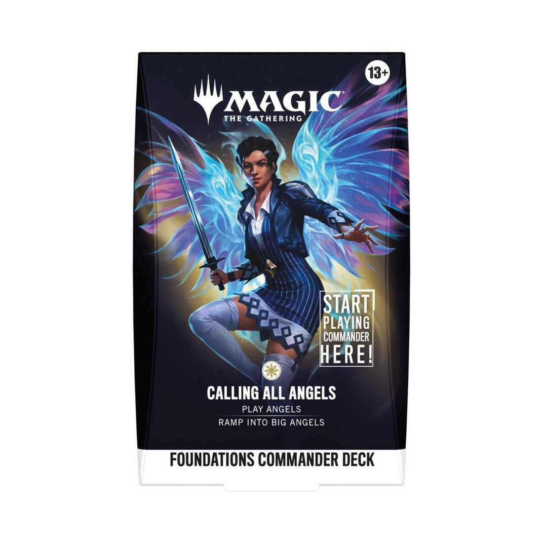 Magic The Gathering Foundations Commander Deck Calling All Angels FDC 100-Card MTG Deck with Foil Commander Card Tokens Deck Box (PREORDER - Release Date Oct. 2, 2026)
