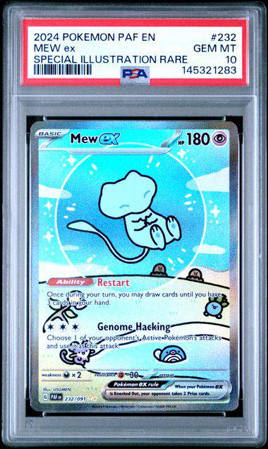 Mew ex (PSA 10) 232/091 - Paldean Fates - Holofoil