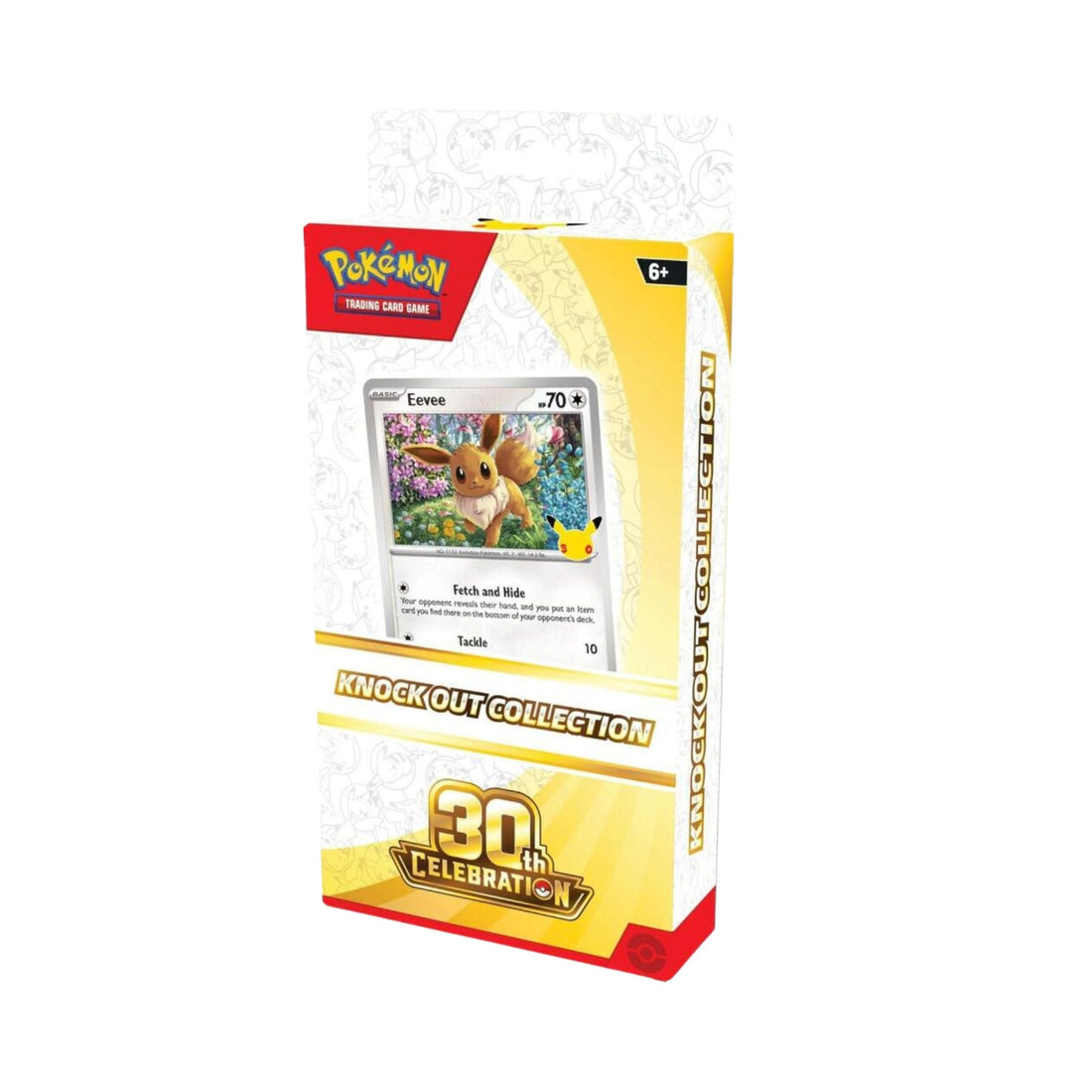 Pokemon TCG 30th Celebration Knock Out Collection – Eevee Foil Promo Card, 2 Booster Packs, Plastic Coin, Official Pokémon Trading Card Game Collectible Gift Set (PREORDER - Release Date September 16, 2026)