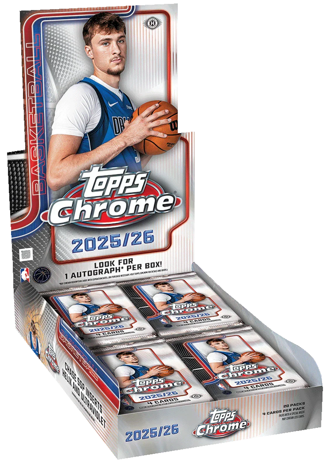 2025-26 Topps Chrome Basketball Hobby 12 Box Case