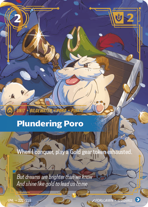 Plundering Poro (Overnumbered) #222/219