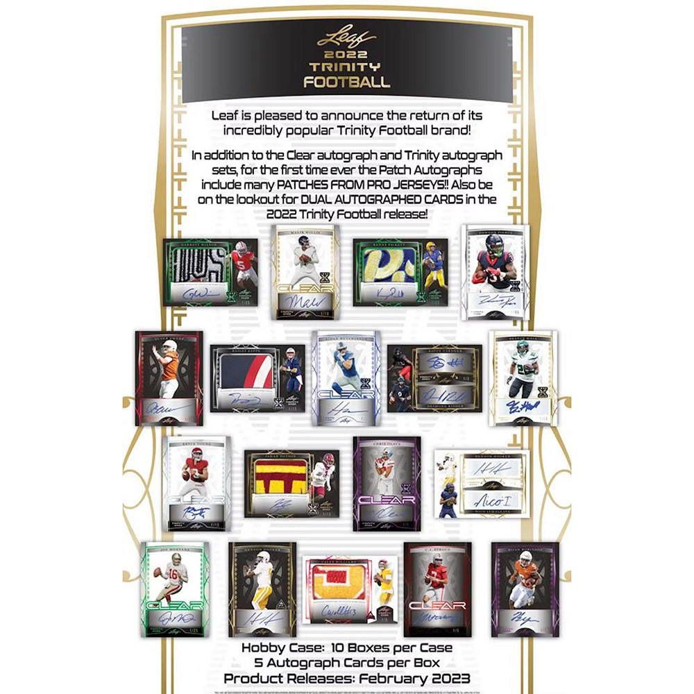 2022 Leaf Trinity Football Hobby Box