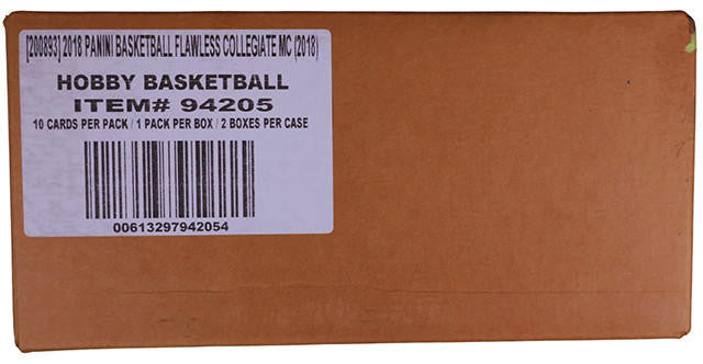 2018/19 Panini Flawless Collegiate Basketball Hobby 2 Box Case