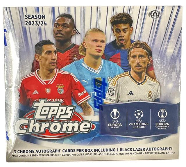 2023/24 Topps UEFA Club Competitions Chrome Soccer Jumbo Box