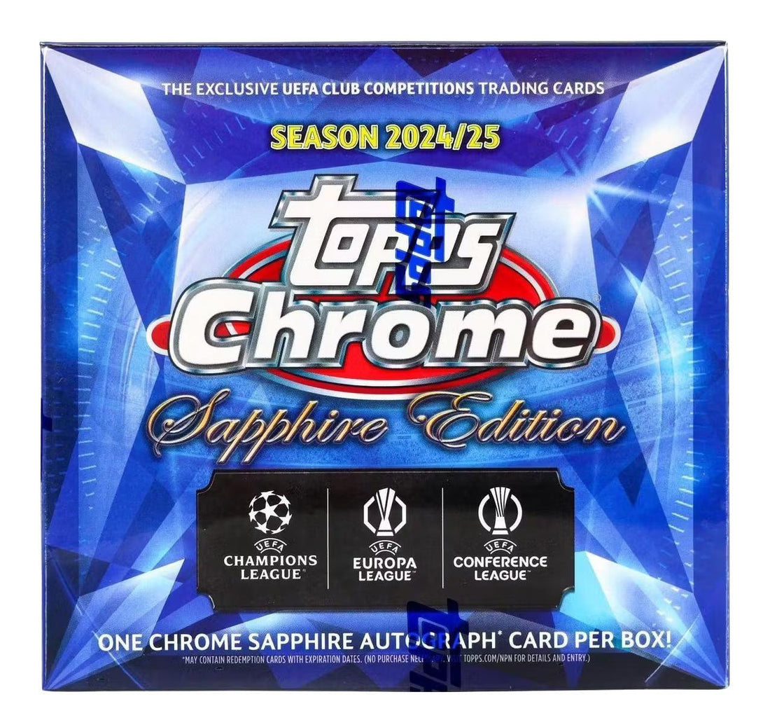 2024/25 Topps UEFA Club Competitions Chrome Soccer Sapphire Edition Box