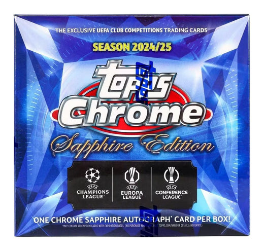 2024/25 Topps UEFA Club Competitions Chrome Soccer Sapphire Edition Box