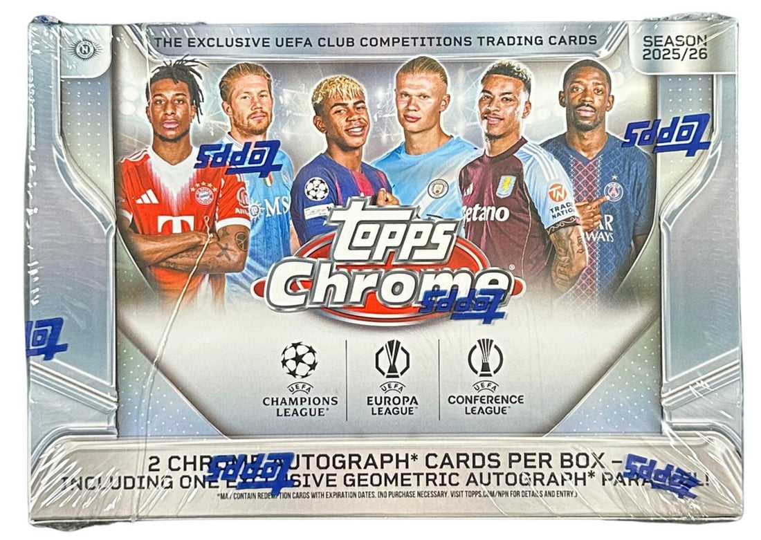 2025/26 Topps UEFA Club Competitions Chrome Soccer Breaker's Delight Box