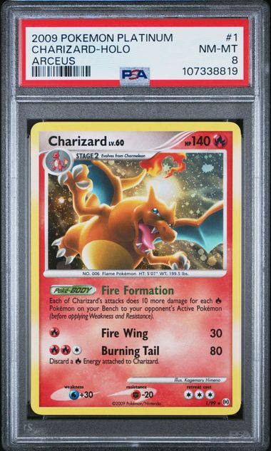 Charizard Lv.60 (PSA 8) 1/99 - Platinum Arceus - Holofoil