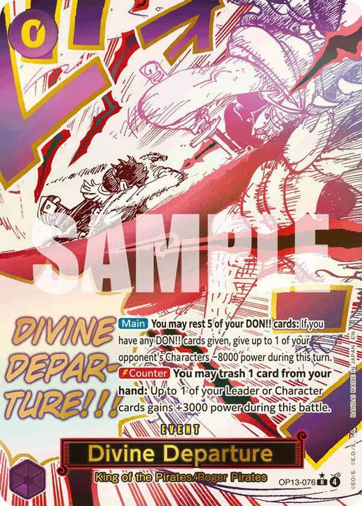 Divine Departure (Alternate Art) OP13-076 - Carrying On His Will - Foil