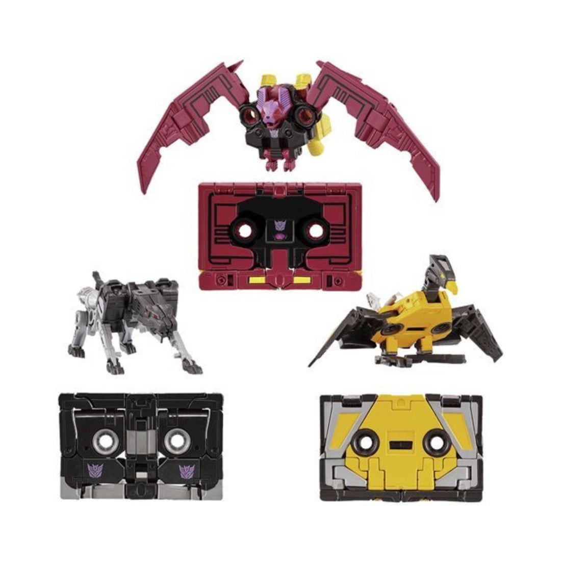 Hasbro Transformers Ravage, Buzzsaw & Ratbat Figure Set – Decepticon Cassette Collectibles, Convertible Action Figures with Display Cases, Original Packaging (PRE-ORDER DECEMBER 2026)