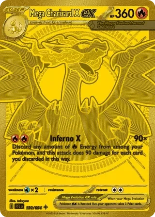 Mega Charizard X ex 130/094 - Phantasmal Flames - Holofoil