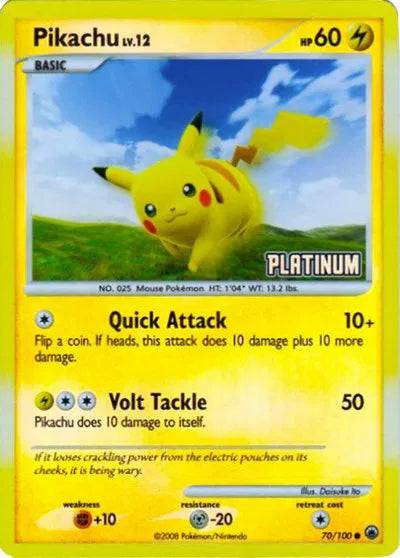 Pikachu Lv.12 (Platinum) 70/100 - Majestic Dawn - Reverse Holofoil