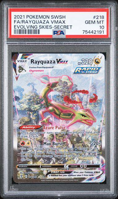 Rayquaza VMAX (PSA 10) 218/203 - Evolving Skies - Holofoil
