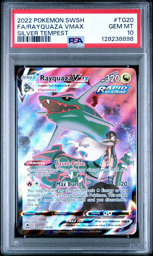 Rayquaza VMAX (PSA 10) TG20/TG30 - Silver Tempest Trainer Gallery - Holofoil