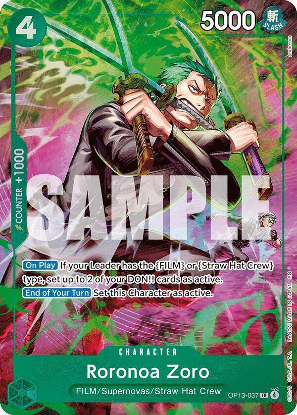 Roronoa Zoro OP13-037 - Adventure on Kami's Island - Foil