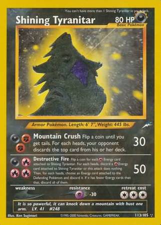 Shining Tyranitar 113/105 - Neo Destiny (Unlimited) - Holofoil
