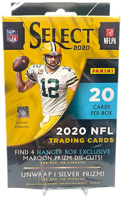 2020 Panini Select Football Maroon Die-Cut Prizm Hanger Pack Box