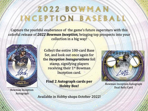 2022 Bowman Inception Baseball Hobby Box