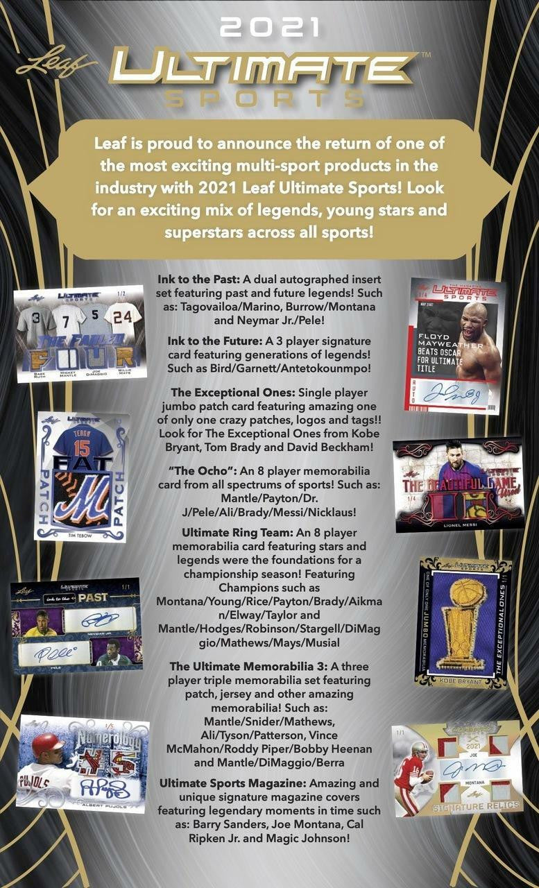 2021 Leaf Ultimate Sports Hobby 10 Box Case