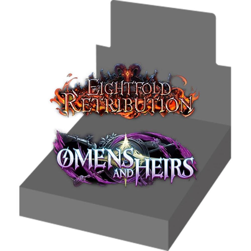 Shadowverse Evolve Eightfold Retribution & Omens and Heirs Booster Box BP19 | English Trading Card Game Display Box | Gold or Better in Every Pack | Includes Worlds Beyond Serial Code Bonus (PREORDER - Release Date September 18, 2026)